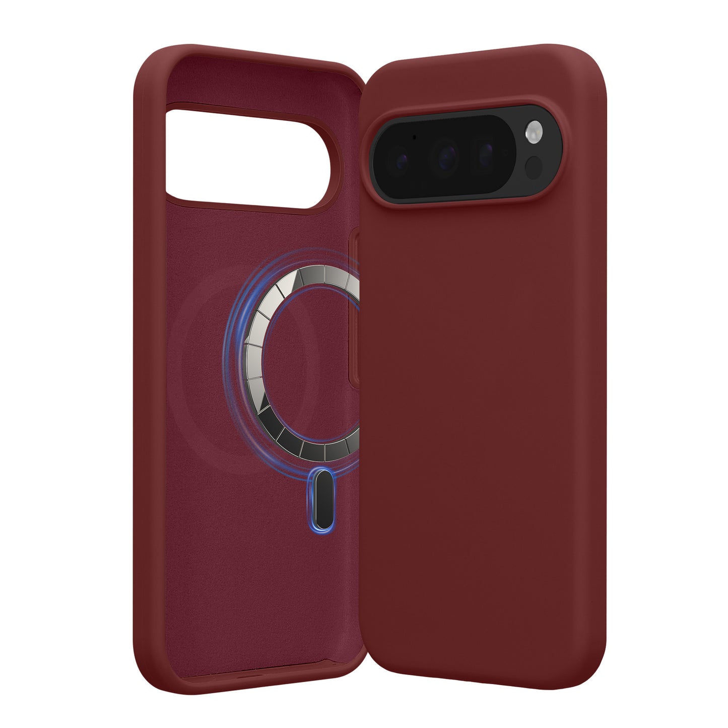 kwmobile Hülle kompatibel mit Google Pixel 10 Pro XL Hülle - magnetisches Silikon Case kompatibel mit MagSafe - Cover gummiert