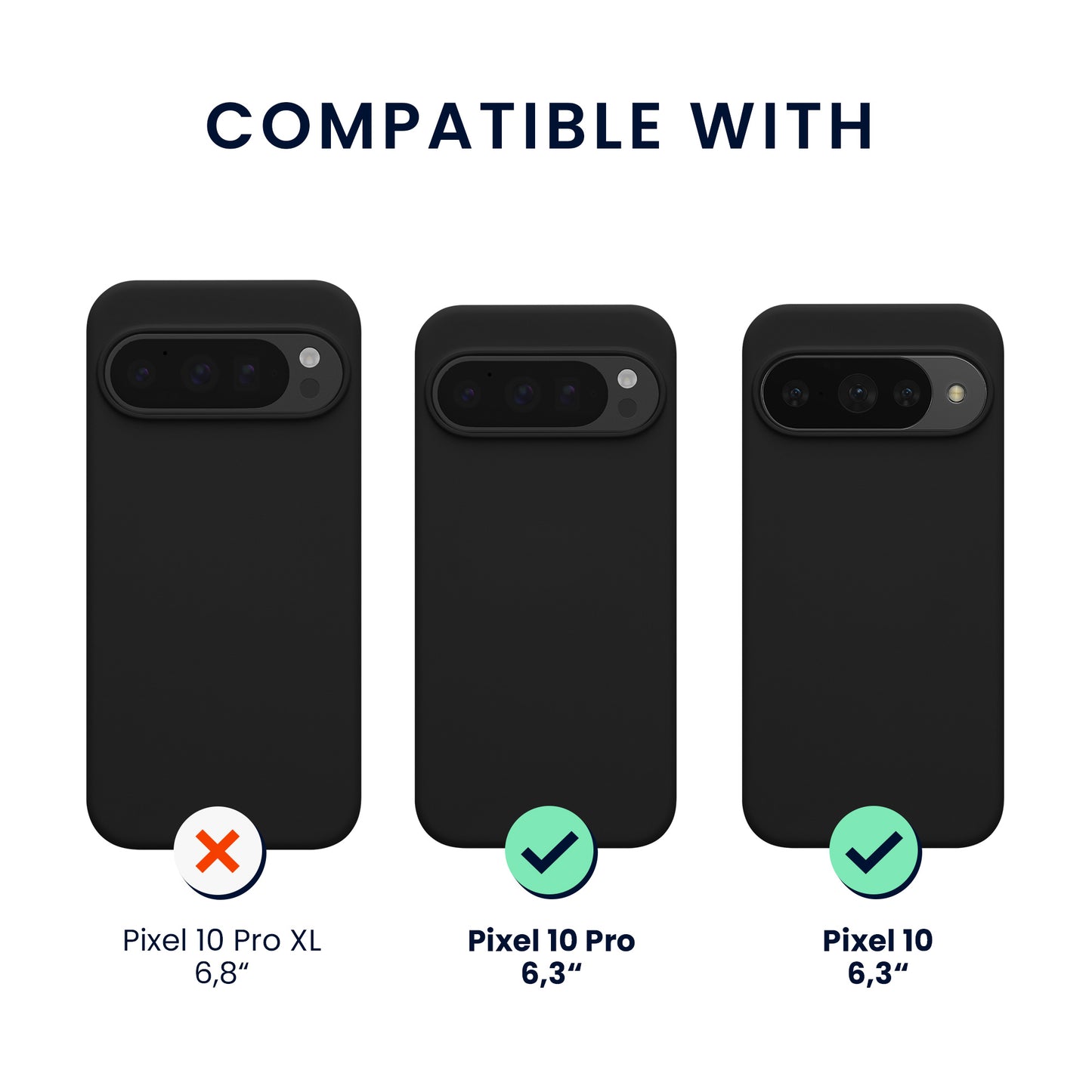 kwmobile Hülle kompatibel mit Google Pixel 10 / Pixel 10 Pro Hülle - magnetisches Silikon Case kompatibel mit MagSafe - Cover gummiert