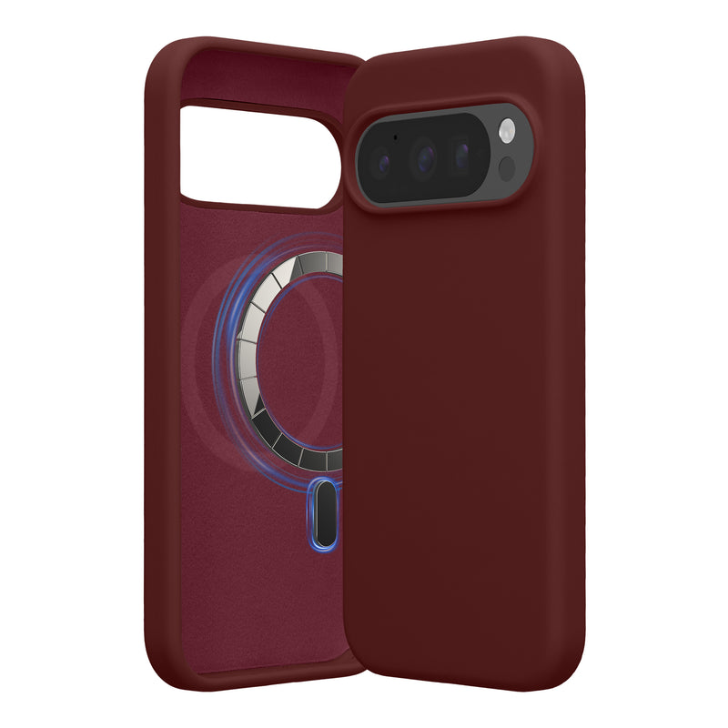 kwmobile Hülle kompatibel mit Google Pixel 10 / Pixel 10 Pro Hülle - magnetisches Silikon Case kompatibel mit MagSafe - Cover gummiert