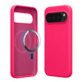 kwmobile Hülle kompatibel mit Google Pixel 10 / Pixel 10 Pro Hülle - magnetisches Silikon Case kompatibel mit MagSafe - Cover gummiert Neon Pink Neon Pink  
