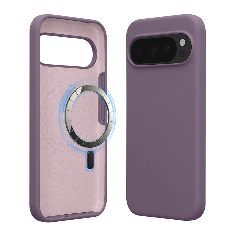 kwmobile Hülle kompatibel mit Google Pixel 10 / Pixel 10 Pro Hülle - magnetisches Silikon Case kompatibel mit MagSafe - Cover gummiert Helle Iris Helle Iris  