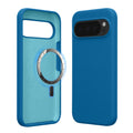 kwmobile Hülle kompatibel mit Google Pixel 10 / Pixel 10 Pro Hülle - magnetisches Silikon Case kompatibel mit MagSafe - Cover gummiert Blue Reef Blue Reef  