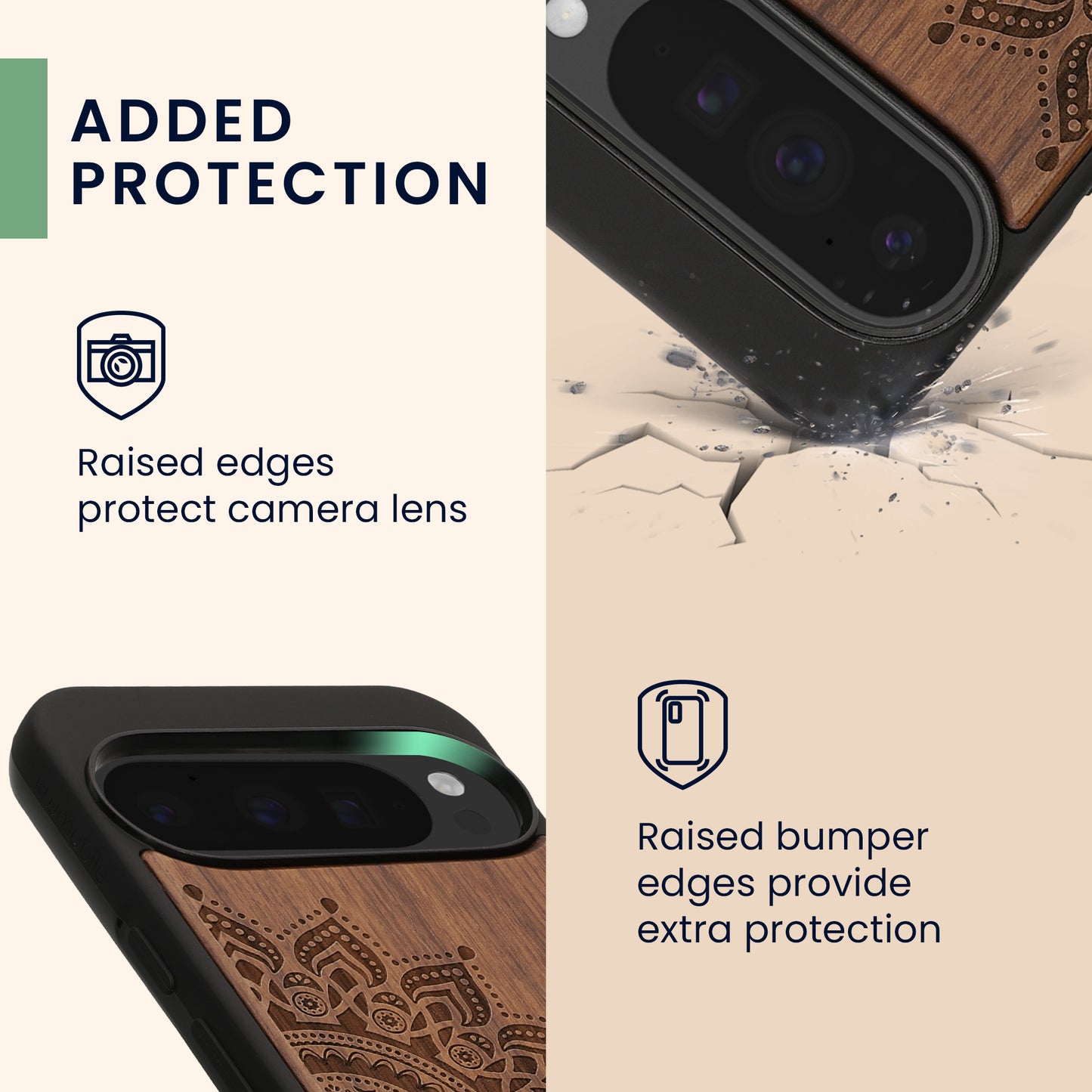 kwmobile Handyhülle für Google Pixel 10 Pro XL Hülle - Case mit TPU Bumper - Stoßfestes Hardcase - Schutzhülle Cover