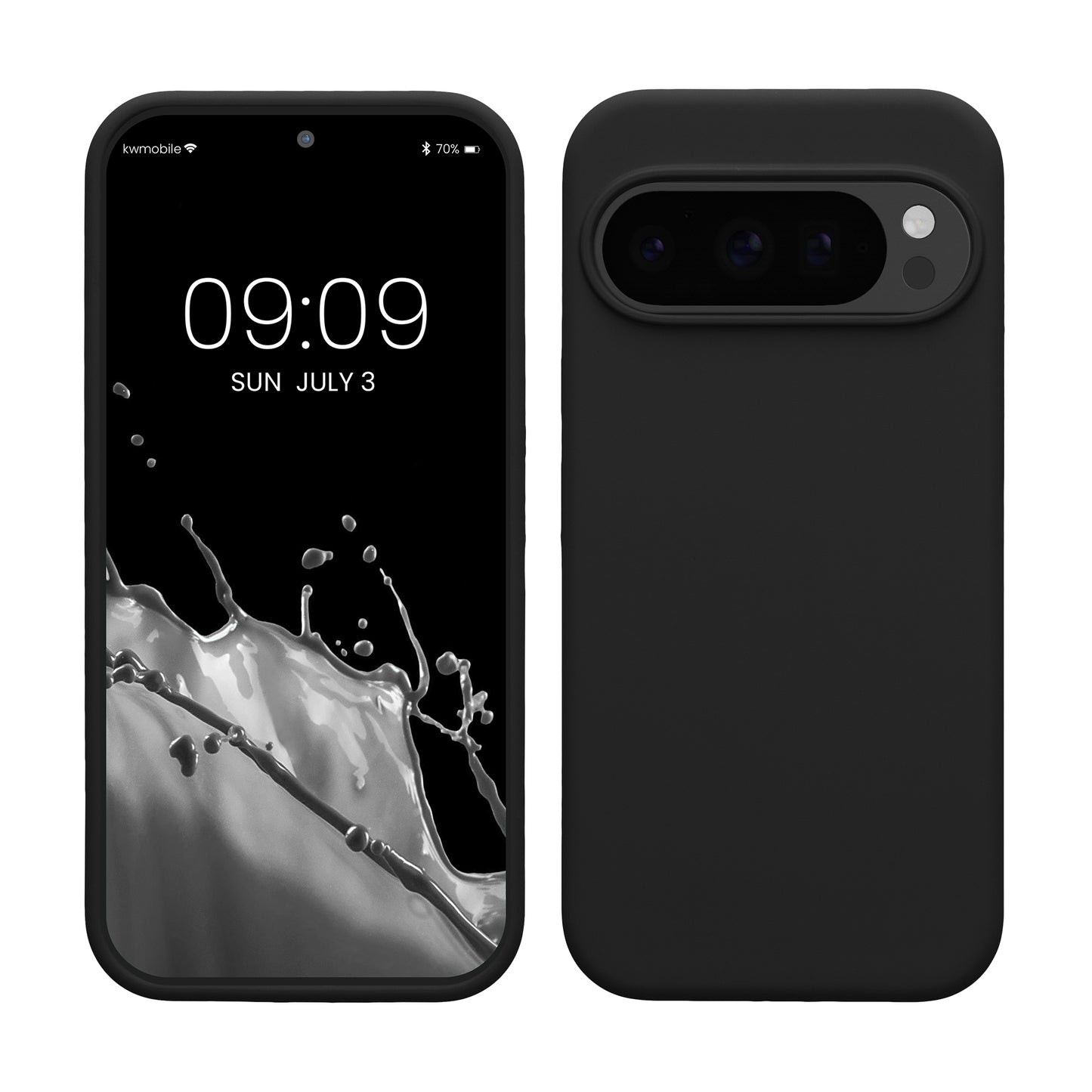 kwmobile Handyhülle für Google Pixel 10 / Pixel 10 Pro Hülle - Case Silikon - Kabelloses Laden - Schutzhülle Cover in Schwarz Schwarz  