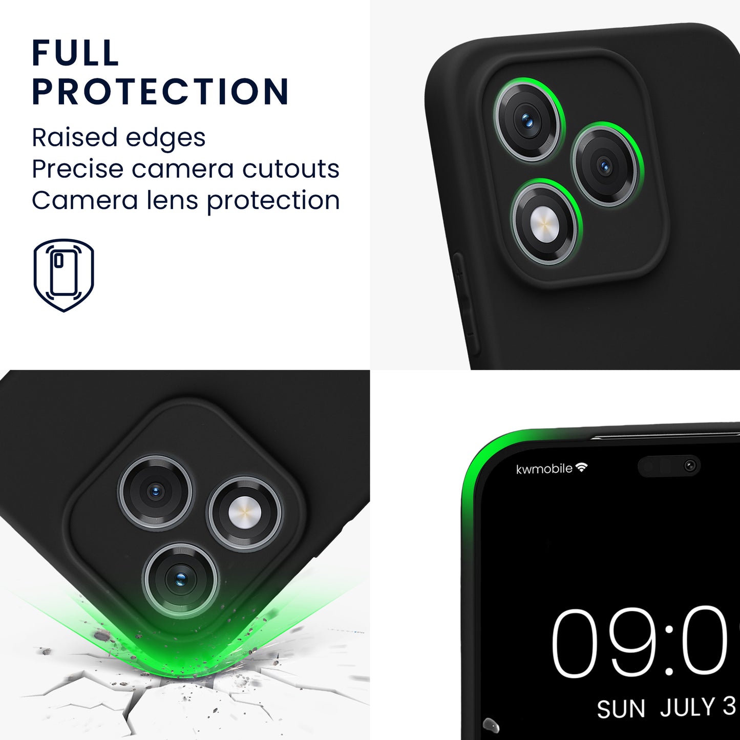 kwmobile Handyhülle für HONOR 400 Lite Hülle - weiches Handy Silikon Case - Schutzhülle Cover