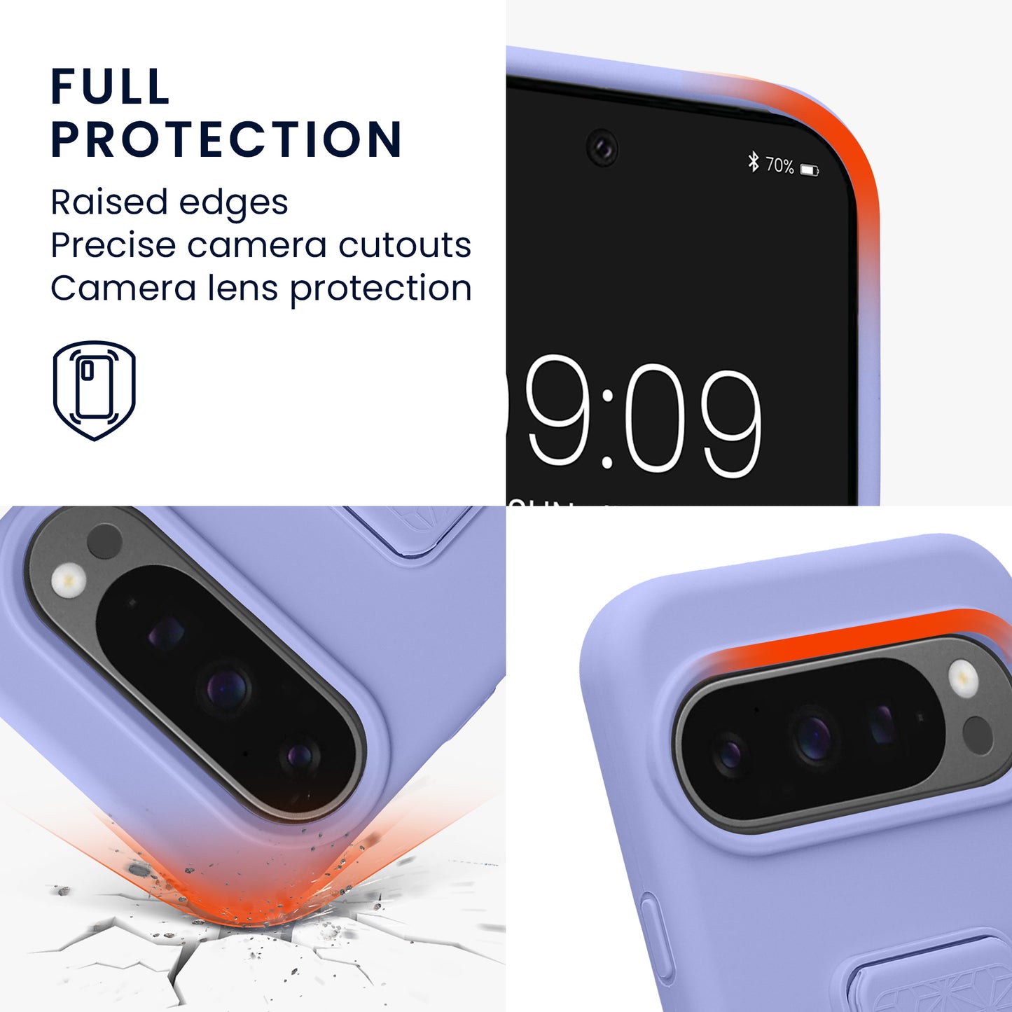 kwmobile Handyhülle für Google Pixel 10 / Pixel 10 Pro Hülle mit Fingerhalter und Stand