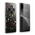 Xiaomi Redmi 14C / Poco C75 transparente Handyhülle mit Glas Displayschutz Wildblumen