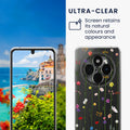 Xiaomi Redmi 14C / Poco C75 transparente Handyhülle mit Glas Displayschutz Wildblumen
