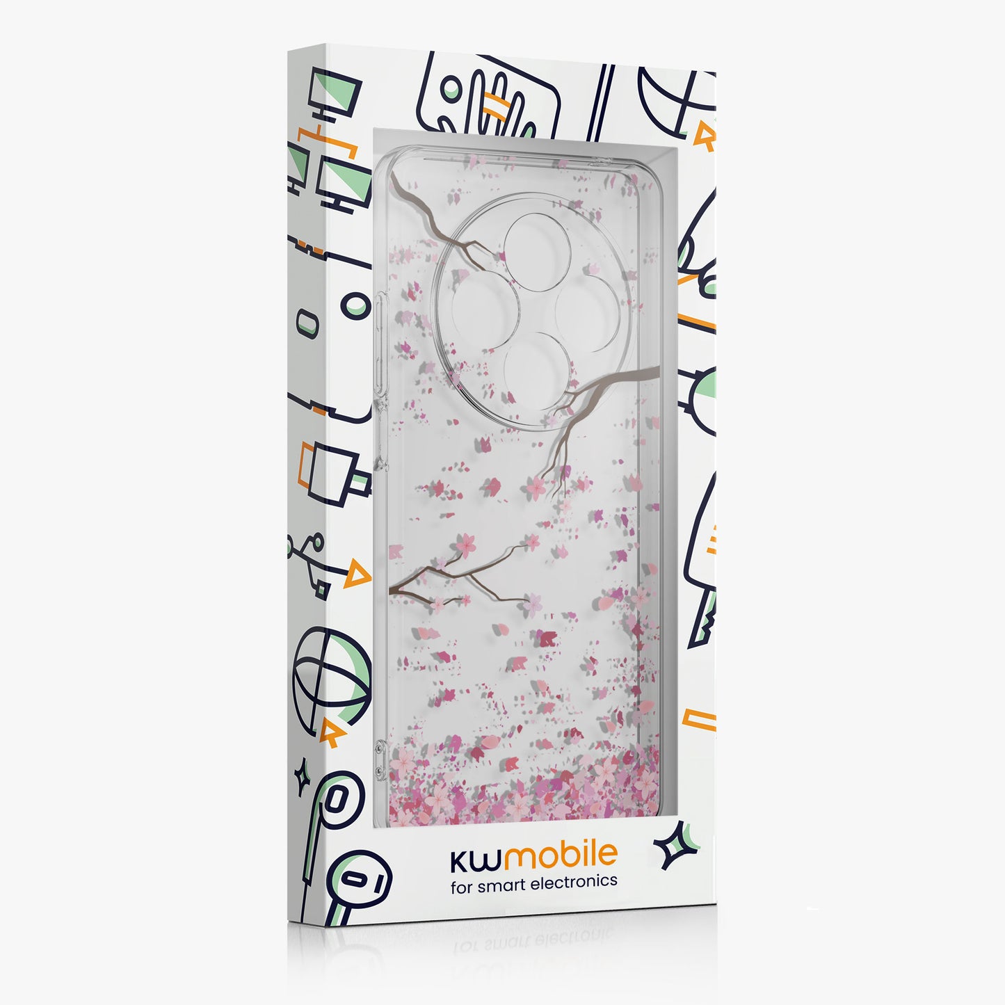 Xiaomi Redmi 14C / Poco C75 transparente Handyhülle mit Glas Displayschutz Wildblumen