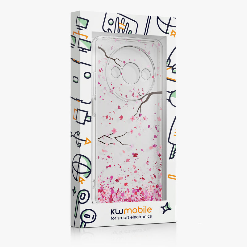 Xiaomi Redmi A3 transparente Handyhülle mit Glas Displayschutz