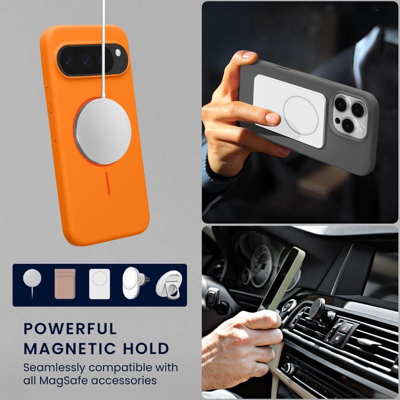 kwmobile Silikon Hülle für Google Pixel 10 / Pixel 10 Pro Handyhülle - Case Kompatibel mit MagSafe