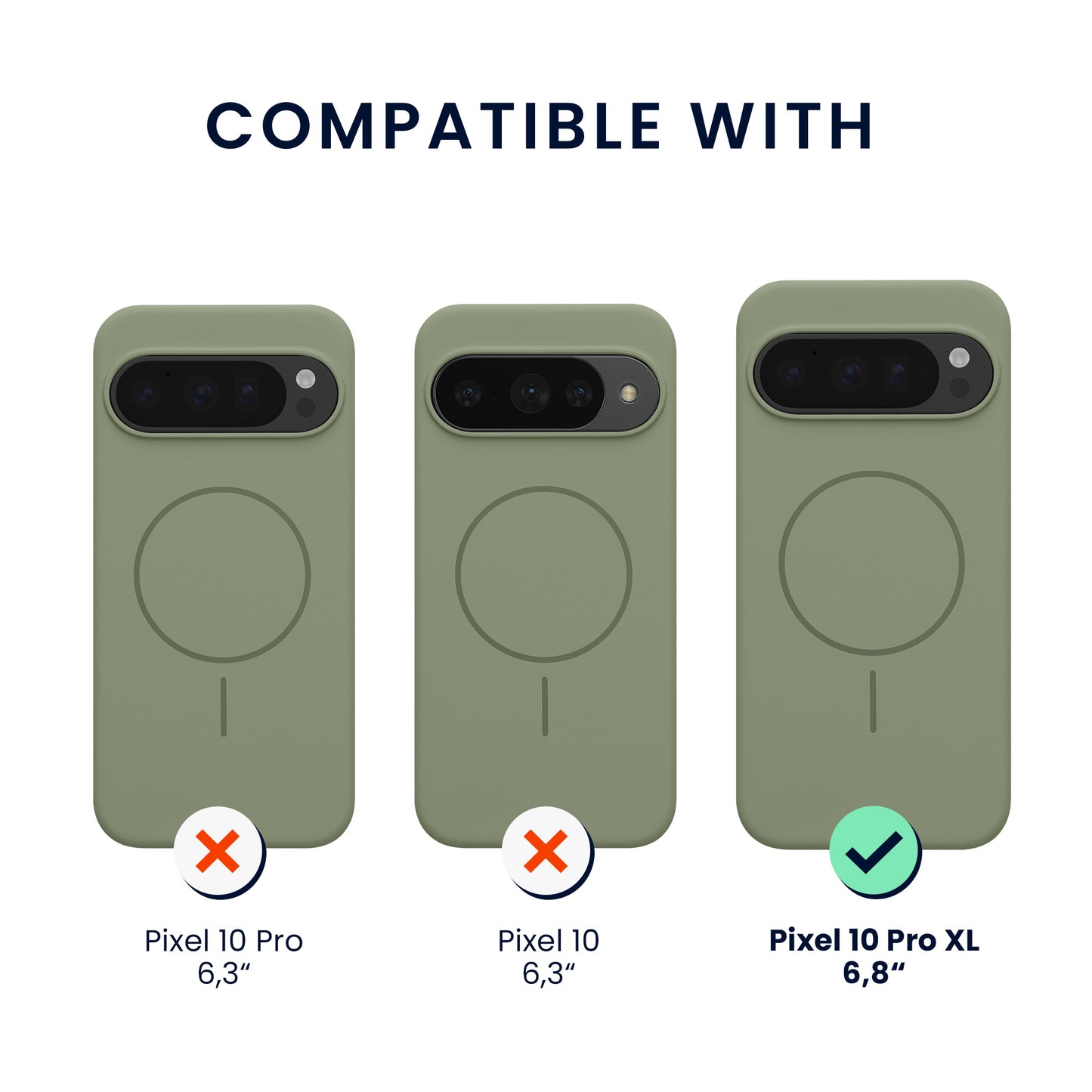 kwmobile Silikon Hülle für Google Pixel 10 Pro XL Handyhülle - Case Kompatibel mit MagSafe