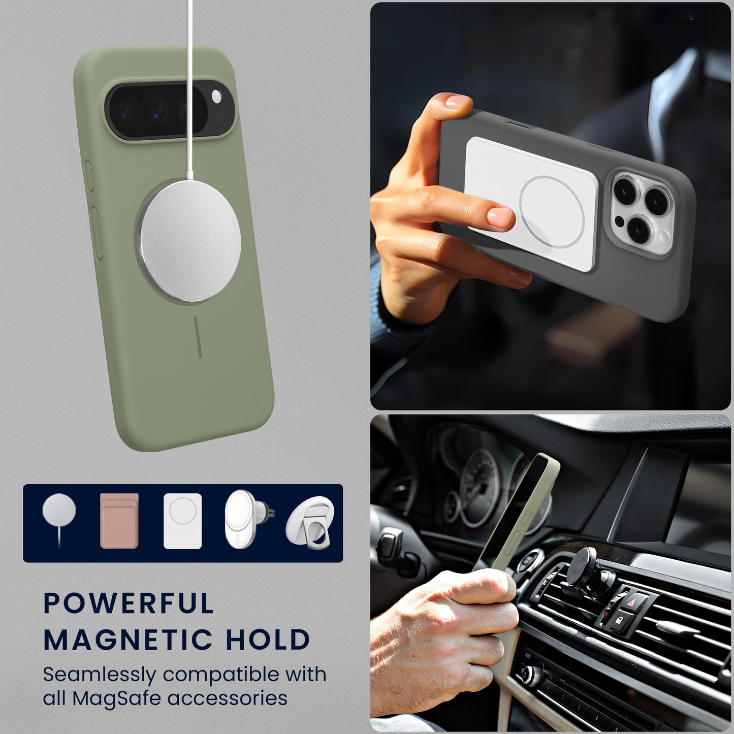 kwmobile Silikon Hülle für Google Pixel 10 Pro XL Handyhülle - Case Kompatibel mit MagSafe