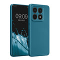 kwmobile Handyhülle für Xiaomi 14T Hülle - weiche Silikon Case metallisch schimmernd - Schutzhülle Cover - Metallic Karibikblau Metallic Karibikblau  