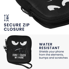 kwmobile Handytasche für faltbare Smartphones - 3 / 3,5’’ Hülle - Telefon Tasche mit 10 x 8 x 2 cm Innenmaße - Don’t