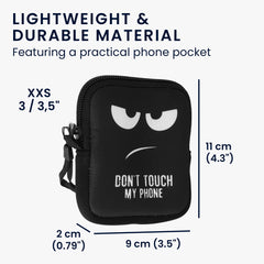kwmobile Handytasche für faltbare Smartphones - 3 / 3,5’’ Hülle - Telefon Tasche mit 10 x 8 x 2 cm Innenmaße - Don’t