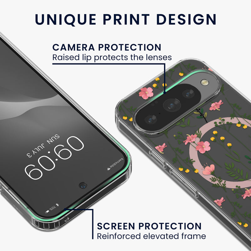 kwmobile kristallklares Hardcase kompatibel mit Google Pixel 10 / Pixel 10 Pro Hülle - kompatibel mit MagSafe - TPU Case