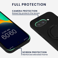 kwmobile Hülle für Google Pixel 9a Handyhülle - Case kompatibel mit MagSafe - Cover mit Ringständer - [dsg01] - Hüllen