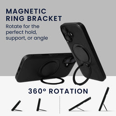 kwmobile Hülle für Google Pixel 9a Handyhülle - Case kompatibel mit MagSafe - Cover mit Ringständer - [dsg01] - Hüllen