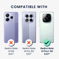 kwmobile Hülle für Xiaomi Redmi Note 14 Pro+ 5G / Redmi Note 14 Pro Plus 5G Case - Handyhülle mit 2 Schutzfolien - Kameraabdeckung und Ringhalter - Robustes Cover