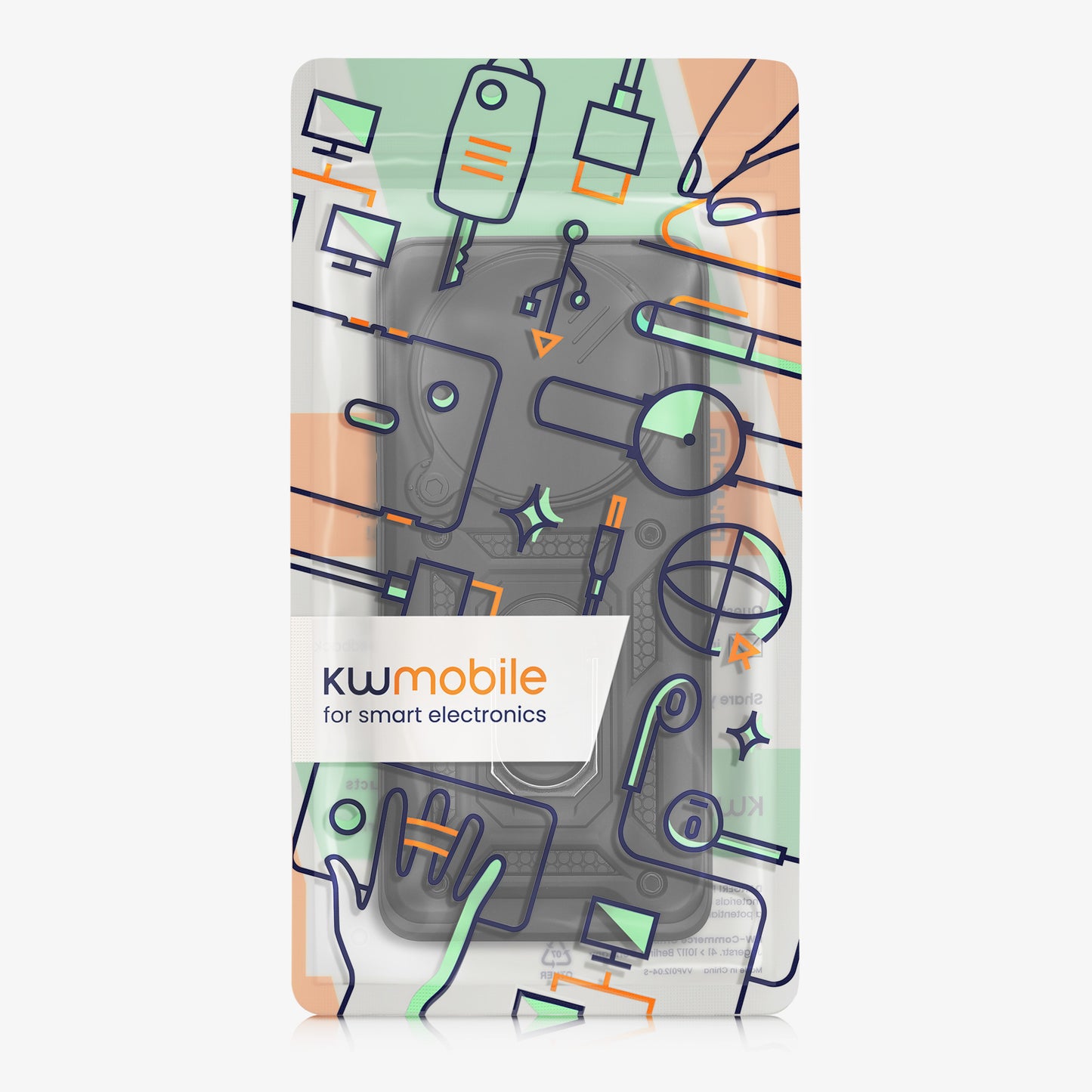 kwmobile Hülle für Xiaomi Redmi Note 14 Pro+ 5G / Redmi Note 14 Pro Plus 5G Case - Handyhülle mit 2 Schutzfolien - Kameraabdeckung und Ringhalter - Robustes Cover