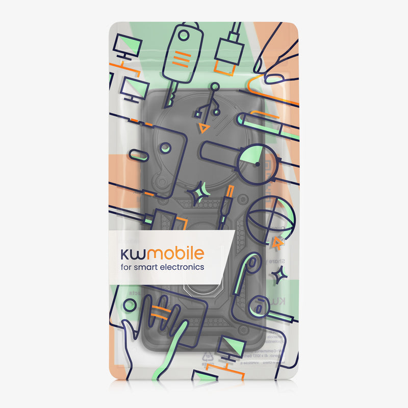kwmobile Hülle für Xiaomi Redmi Note 14 Pro+ 5G / Redmi Note 14 Pro Plus 5G Case - Handyhülle mit 2 Schutzfolien - Kameraabdeckung und Ringhalter - Robustes Cover