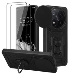 Xiaomi Redmi Note 14 Pro+ 5G Handyhülle mit Ringhalter und 2 Schutzfolien