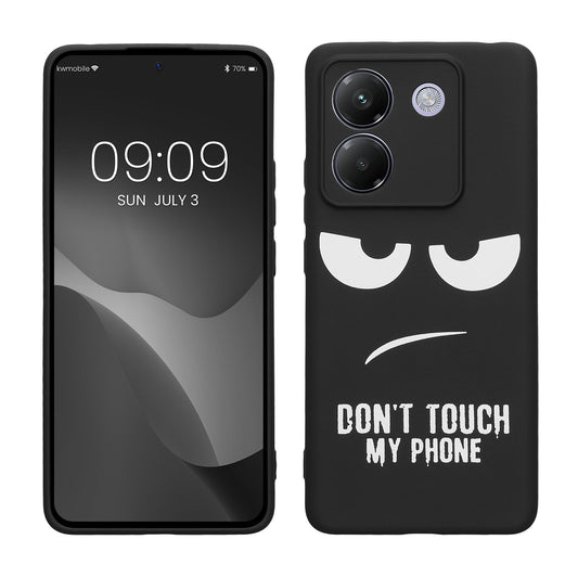 kwmobile Hülle kompatibel mit Xiaomi Poco M7 pro 5G - Handyhülle Silikon Case - Don't touch my Phone