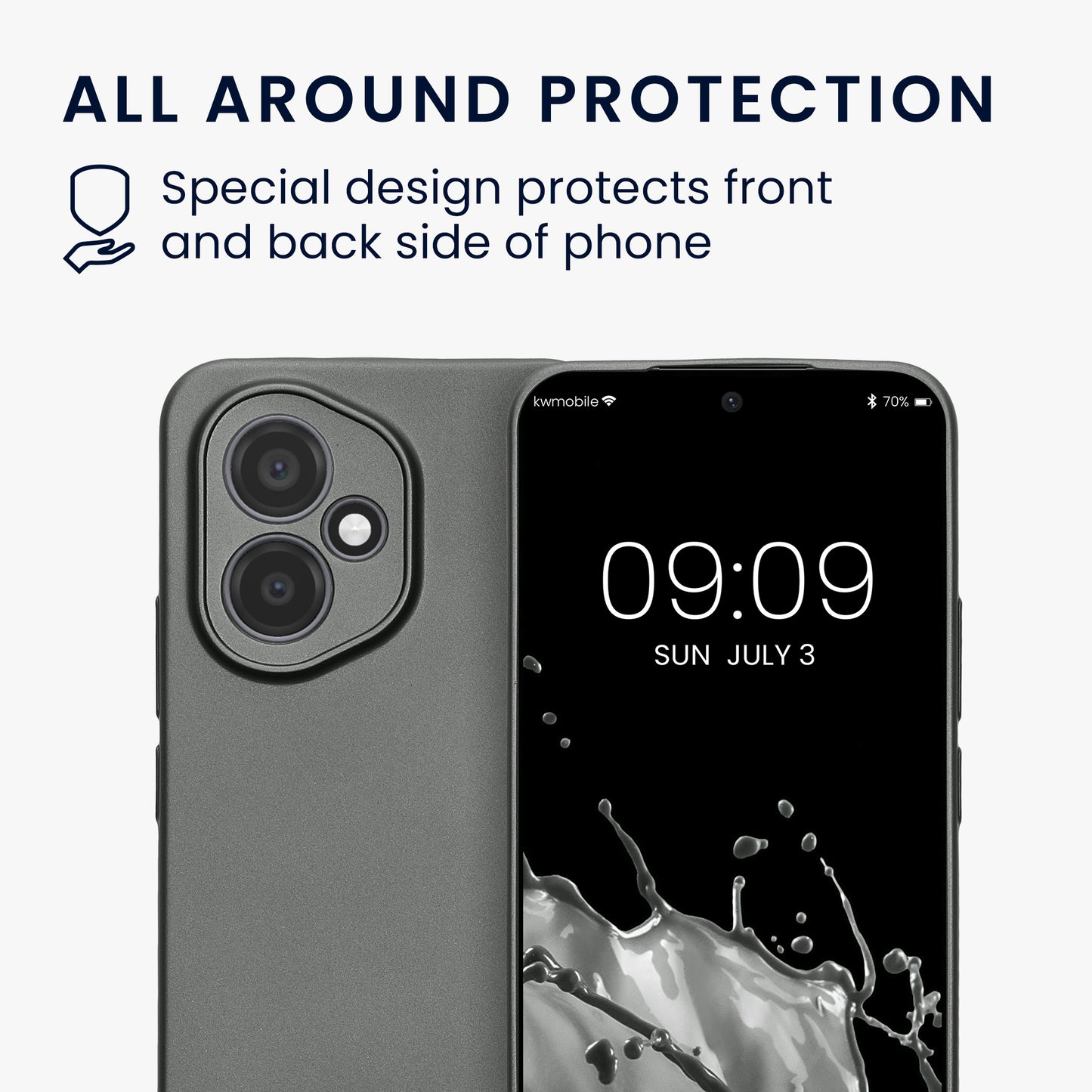 kwmobile Handyhülle kompatibel mit HONOR 400 Hülle - weiche Silikon Case metallisch schimmernd
