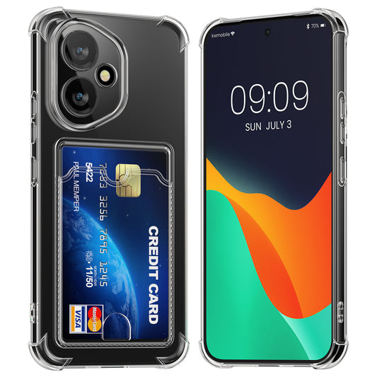 kwmobile Hülle mit Kartenfach kompatibel mit HONOR 400 - Handyhülle mit Kartenfach - Soft Case - Schutzhülle