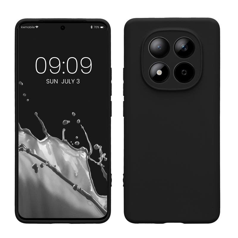 kwmobile Handyhülle für Xiaomi Redmi Note 15 4G / Redmi Note 15 5G / Poco M8 5G Hülle - weiches Handy Silikon Case - Schutzhülle Cover - Schwarz matt Schwarz matt  