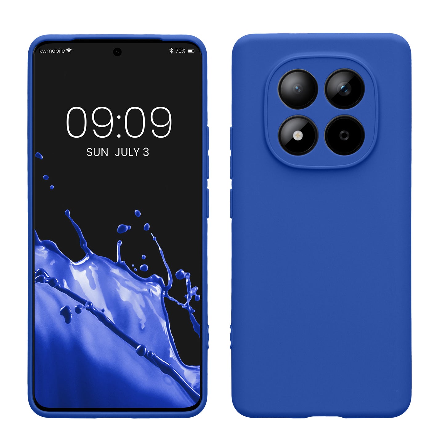 kwmobile Handyhülle für Xiaomi Redmi Note 15 4G / Redmi Note 15 5G / Poco M8 5G Hülle - weiches Handy Silikon Case - Schutzhülle Cover - Baltik Blau Baltik Blau  