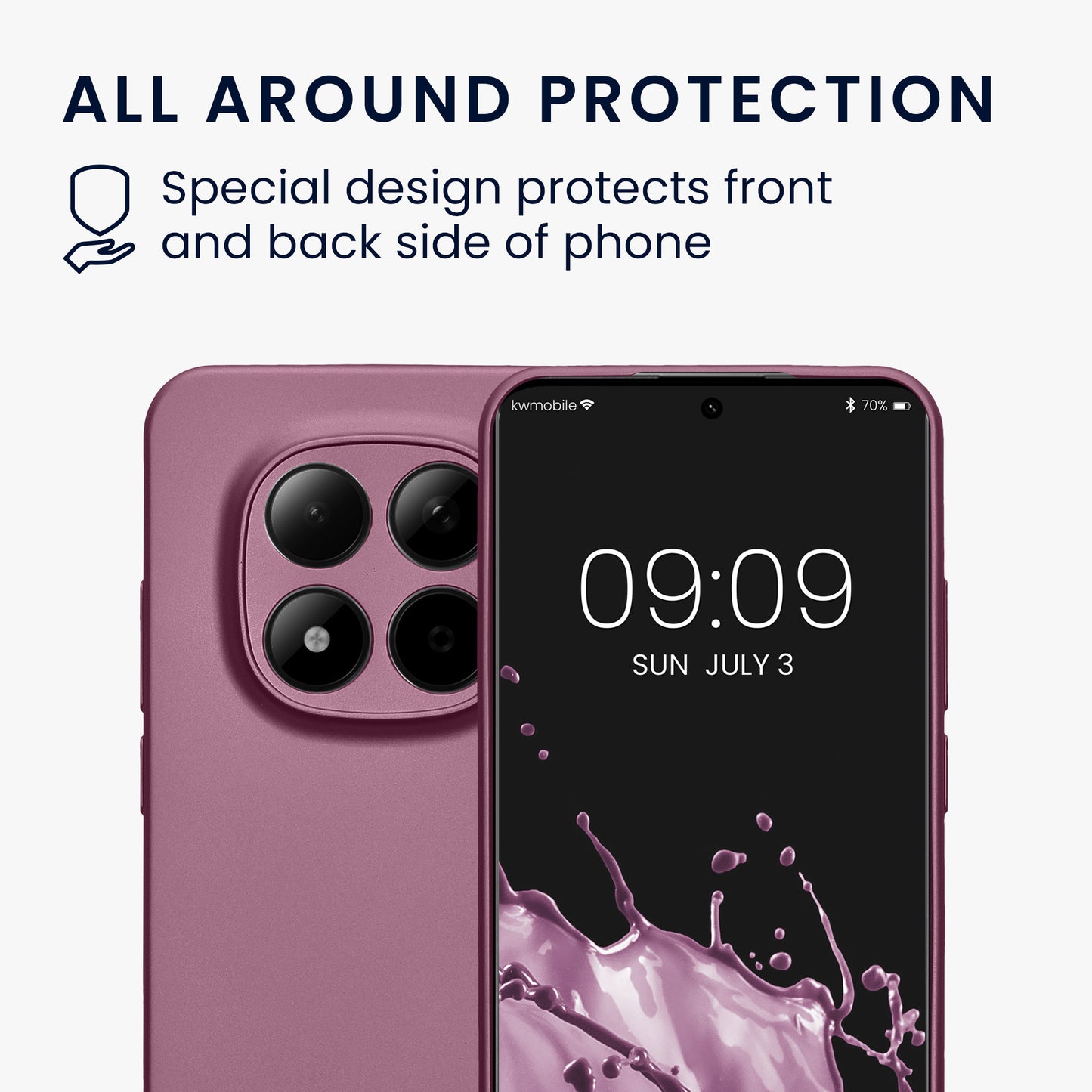 kwmobile Handyhülle für Xiaomi Redmi Note 15 Pro 5G Hülle - weiche Silikon Case metallisch schimmernd - Schutzhülle Cover