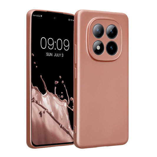 kwmobile Handyhülle für Xiaomi Redmi Note 15 Pro 4G Hülle - weiche Silikon Case metallisch schimmernd - Schutzhülle Cover - Metallic Rosegold Metallic Rosegold  