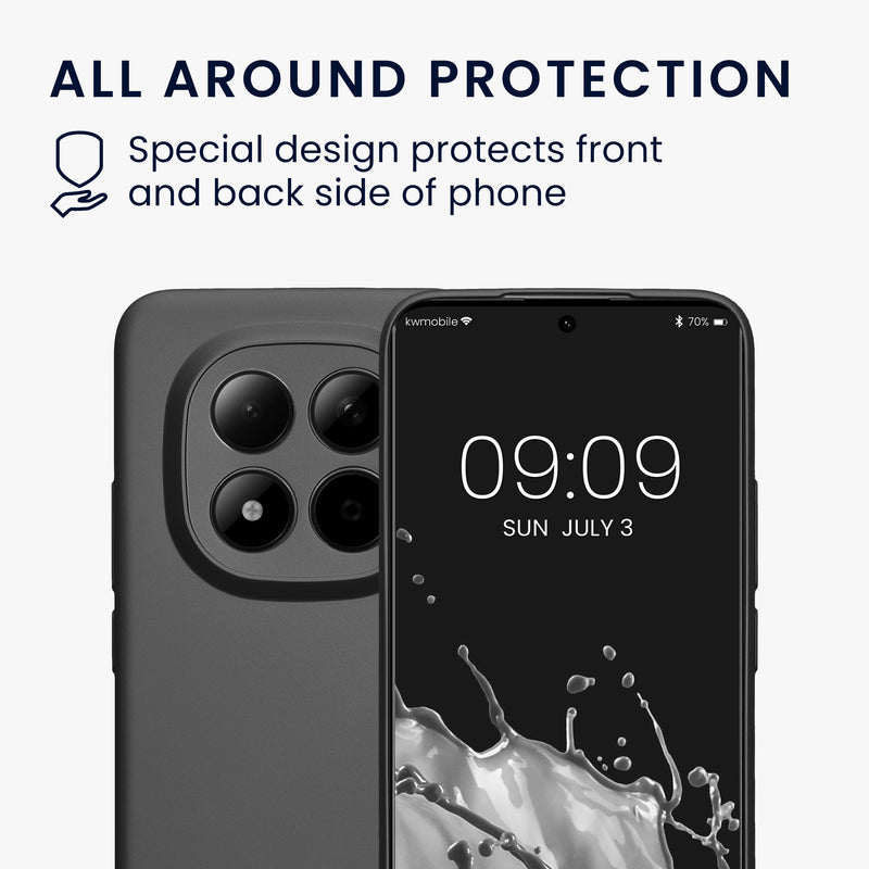 kwmobile Handyhülle für Xiaomi Redmi Note 15 Pro+ 5G / Poco M8 Pro 5G Hülle - weiche Silikon Case metallisch schimmernd - Schutzhülle Cover
