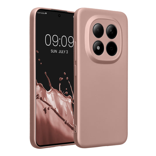 kwmobile Handyhülle für Xiaomi Redmi Note 15 Pro+ 5G / Poco M8 Pro 5G Hülle - weiche Silikon Case metallisch schimmernd - Schutzhülle Cover - Metallic Rosegold Metallic Rosegold  