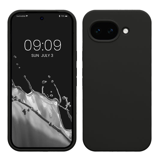 kwmobile Handyhülle für Google Pixel 10a Hülle - Case Silikon - Kabelloses Laden - Schutzhülle Cover in Schwarz matt Schwarz matt