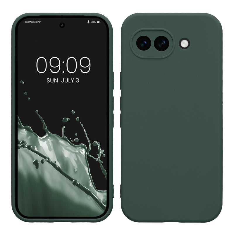 kwmobile Handyhülle für Google Pixel 10a Hülle - weiches Handy Silikon Case - Schutzhülle Cover - Moosgrün Moosgrün  