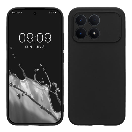 kwmobile Handyhülle für Xiaomi Poco F8 Pro Hülle - weiches Handy Silikon Case - Schutzhülle Cover - Schwarz matt Schwarz matt  