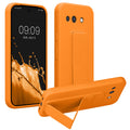 Google Pixel 10a Silikon Handyhülle mit Fingerhalter mit Ständer Fruity Orange