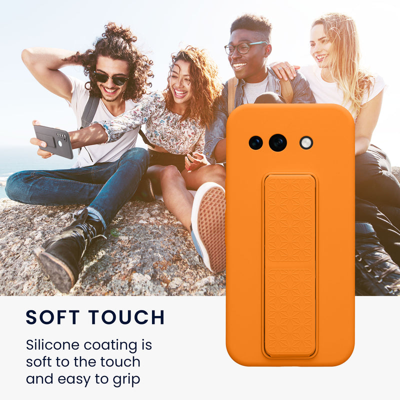 Google Pixel 10a Silikon Handyhülle mit Fingerhalter mit Ständer KWM0000215A001C