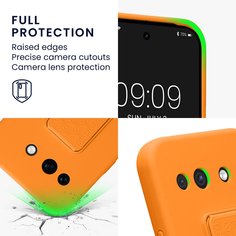 Google Pixel 10a Silikon Handyhülle mit Fingerhalter mit Ständer KWM0000215A001C