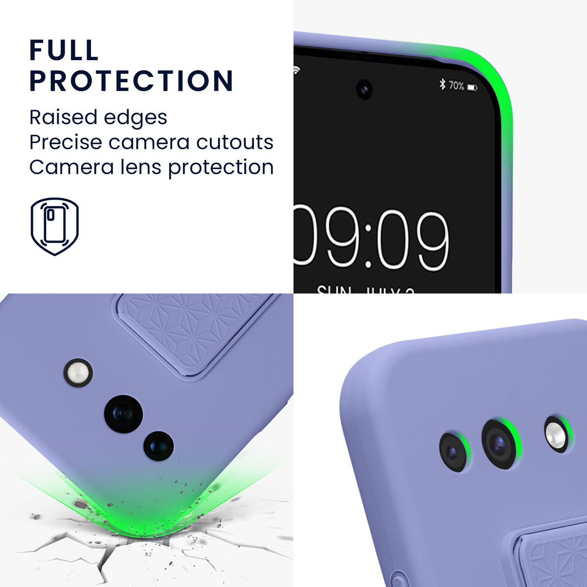 Google Pixel 10a Silikon Handyhülle mit Fingerhalter mit Ständer KWM0000215A005C