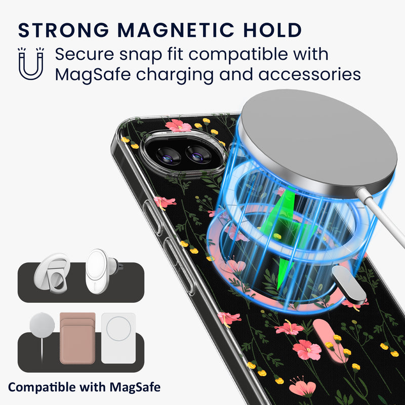 kwmobile kristallklares Hardcase kompatibel mit Google Pixel 10a Hülle - kompatibel mit MagSafe - TPU Case