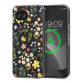 kwmobile kristallklares Hardcase kompatibel mit Google Pixel 10a Hülle - kompatibel mit MagSafe - Acryl-Hülle mit TPU Case - Zauberhafte Blumen Gelb  [dsg01]