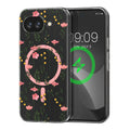 kwmobile kristallklares Hardcase kompatibel mit Google Pixel 10a Hülle - kompatibel mit MagSafe - Acryl-Hülle mit TPU Case - Zarte Wildblumen Rosa  [dsg02]