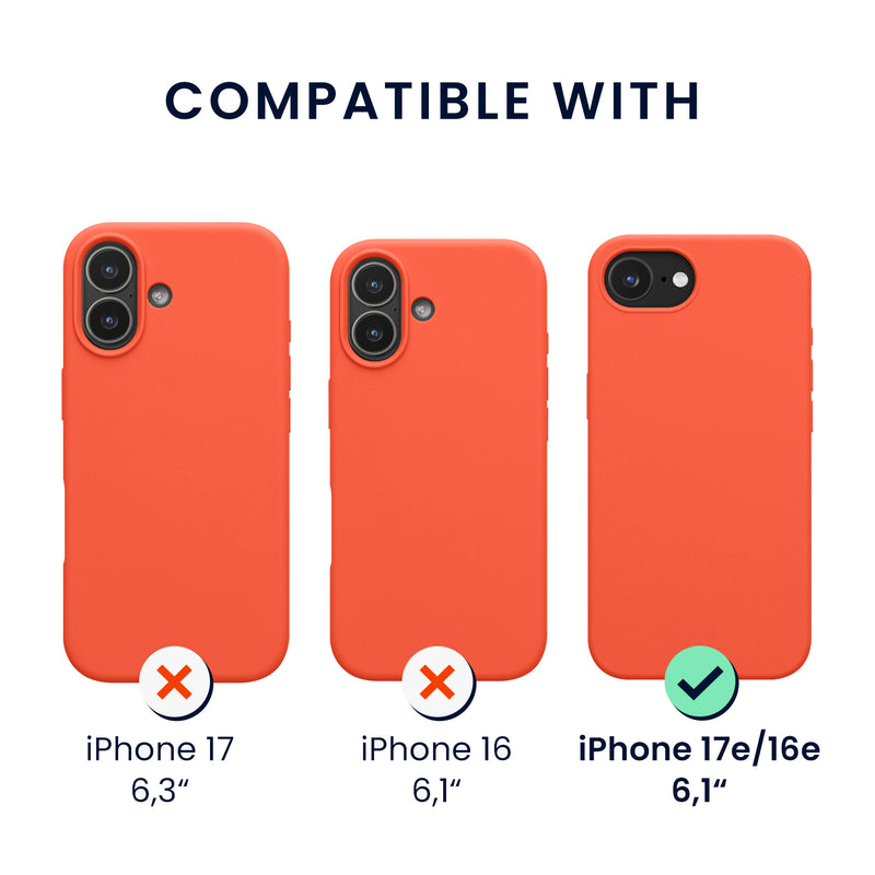 kwmobile Hülle iPhone 17e / 16e Leuchtende Koralle