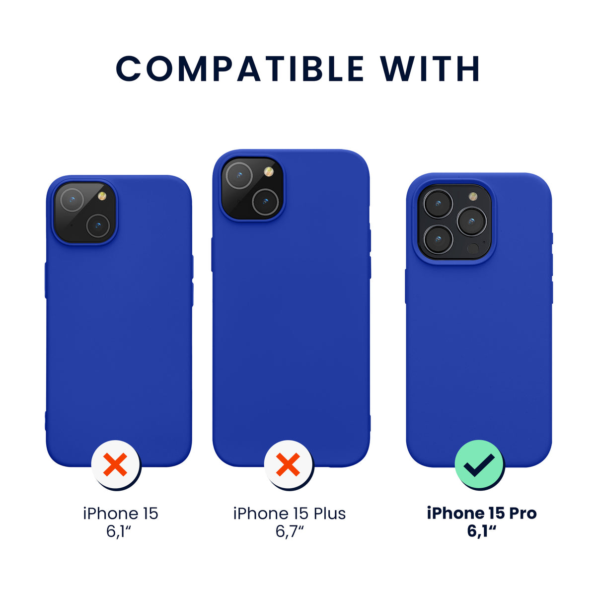 kwmobile Hülle iPhone 15 Pro Baltik Blau