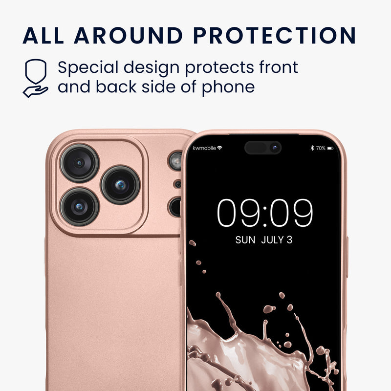 iPhone 18 Pro / iPhone 17 Pro Silikon Handyhülle metallisch KWM0000216E001C