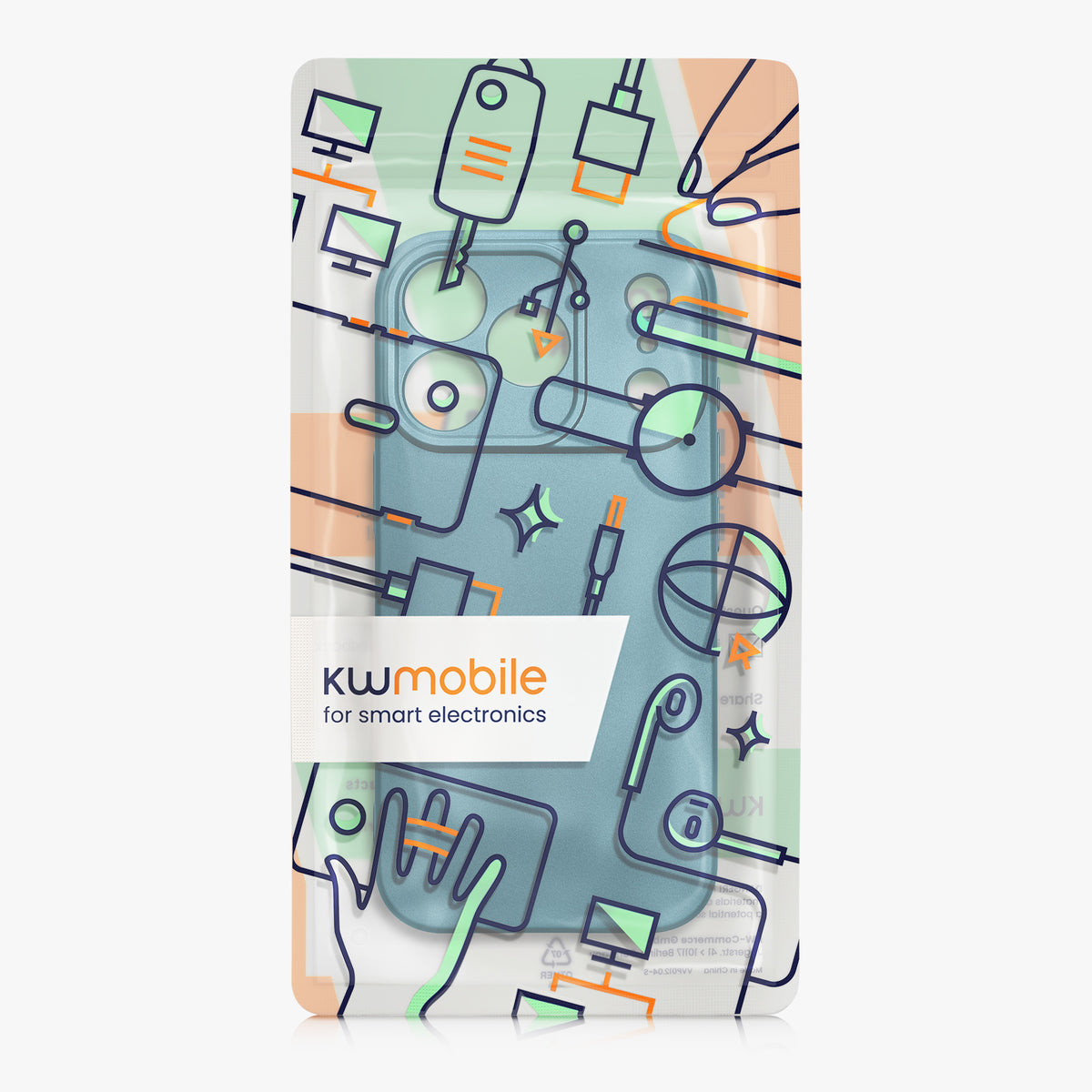 iPhone 18 Pro / iPhone 17 Pro Silikon Handyhülle metallisch KWM0000216E002C